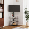 TV-taso kulmaan 4 tasoa 32-70" tv:lle musta ja hopea