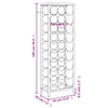 Viinipulloteline 27 pullolle musta 34x18x100 cm takorauta