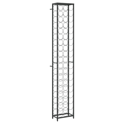 Viinipulloteline 57 pullolle musta 34x18x200 cm takorauta