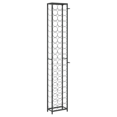 Viinipulloteline 57 pullolle musta 34x18x200 cm takorauta