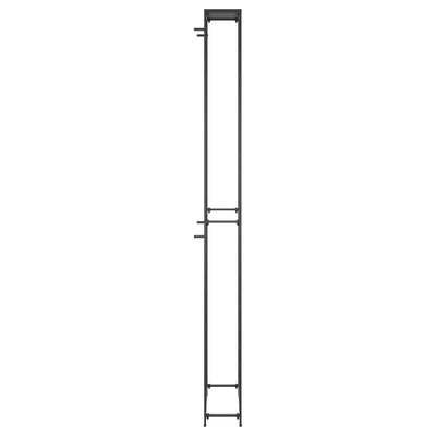 Viinipulloteline 95 pullolle musta 54x18x200 cm takorauta