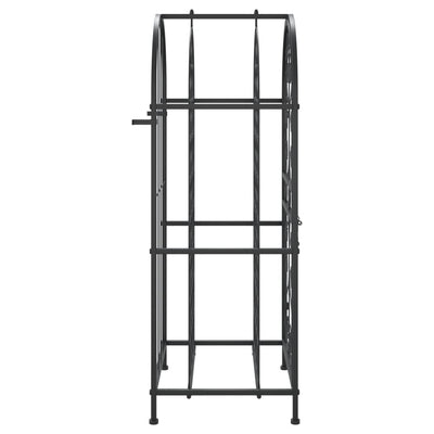 Viinipulloteline 33 pullolle musta 45x36x100 cm takorauta