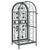 Viinipulloteline 33 pullolle musta 45x36x100 cm takorauta