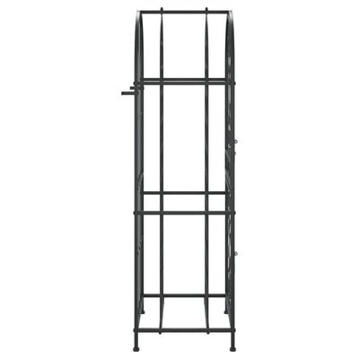 Viinipulloteline 41 pullolle musta 45x36x120 cm takorauta