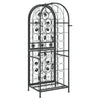 Viinipulloteline 41 pullolle musta 45x36x120 cm takorauta