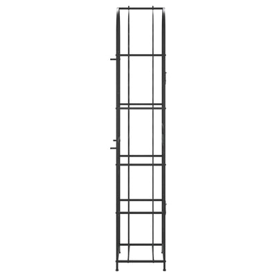 Viinipulloteline 73 pullolle musta 45x36x200 cm takorauta