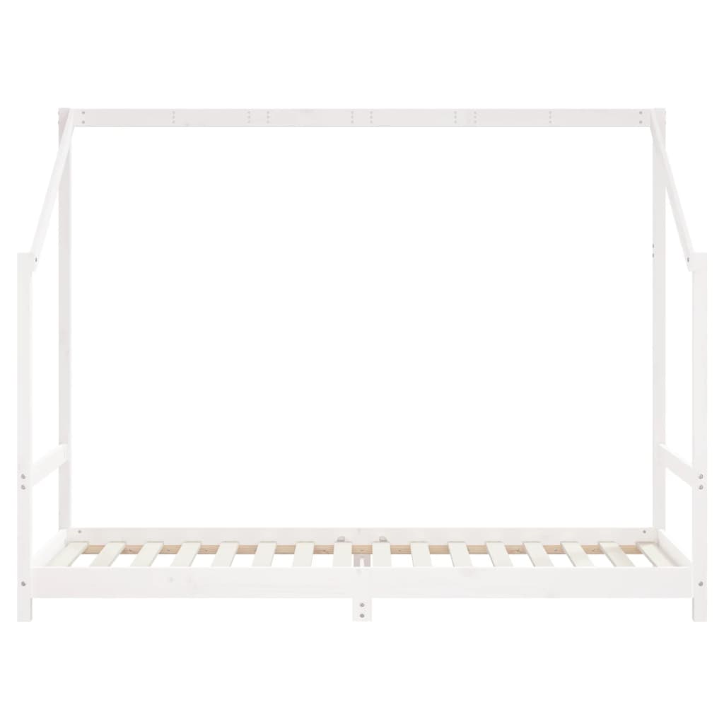 Valkoinen lasten sängynrunko Zinovii 2x(80x200)cm (mänty)