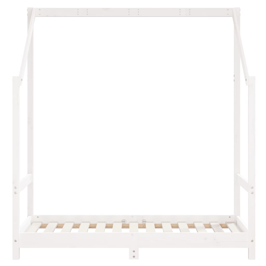 Valkoinen lasten sängynrunko Zinovii 2x(70x140)cm (mänty)