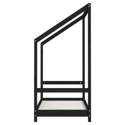 Musta lasten sängynrunko Zinovii 2x(70x140)cm (mänty)