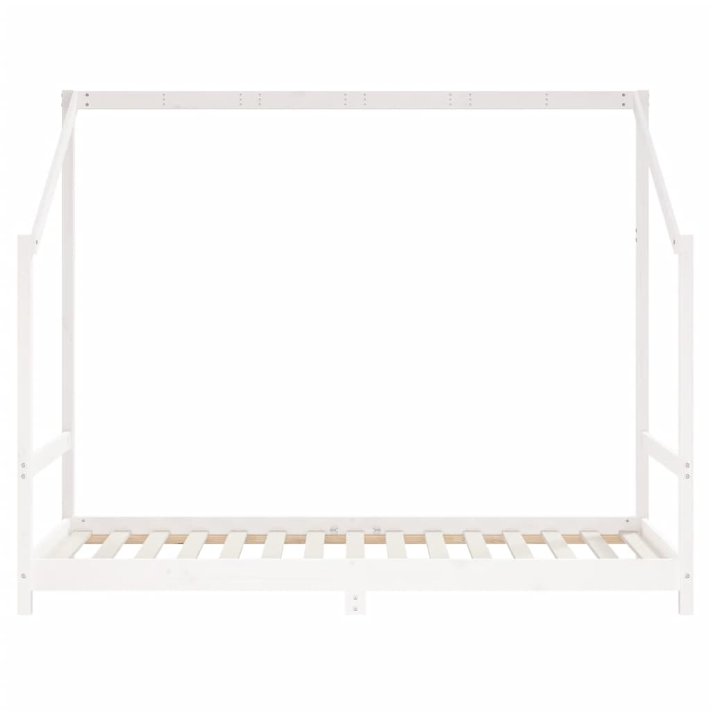 Valkoinen lasten sängynrunko Zinovii 2x(90x190)cm (mänty)
