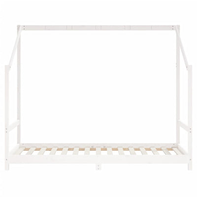 Valkoinen lasten sängynrunko Zinovii 2x(90x190)cm (mänty)