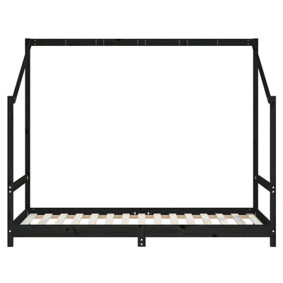 Musta lasten sängynrunko Zinovii 2x(90x190)cm (mänty)