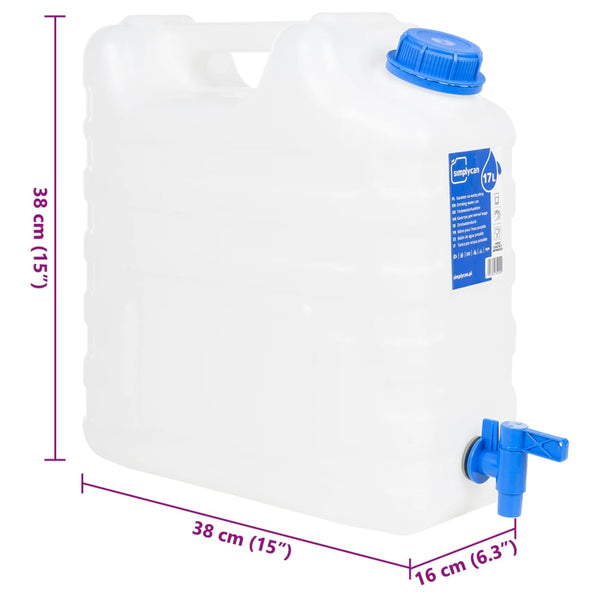 Vesisäiliö hanalla läpinäkyvä Xiaozong 15 l (muovi)
