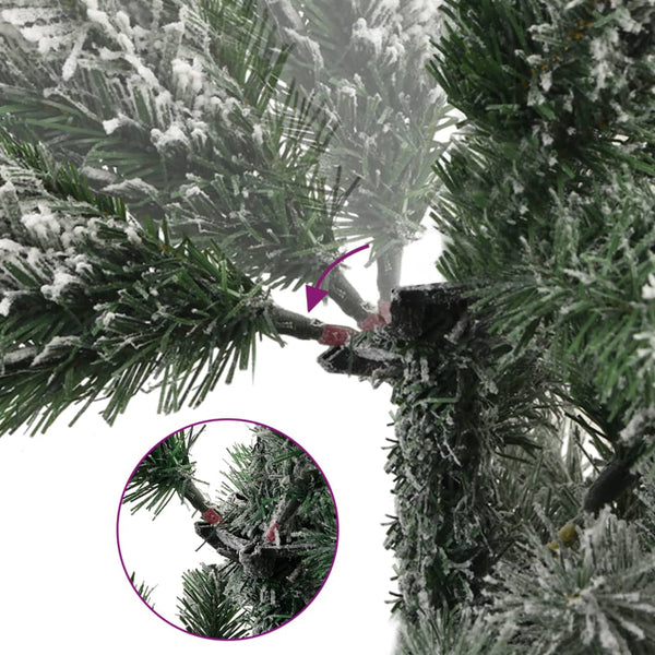 Tekojoulukuusi saranoilla ja lumihuurteella Nasiha 120cm