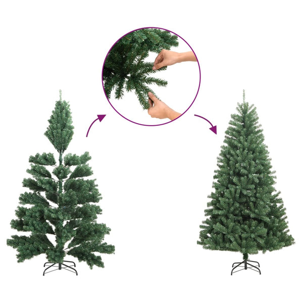 Tekojoulukuusi saranoilla ja lumihuurteella Nasiha 120cm
