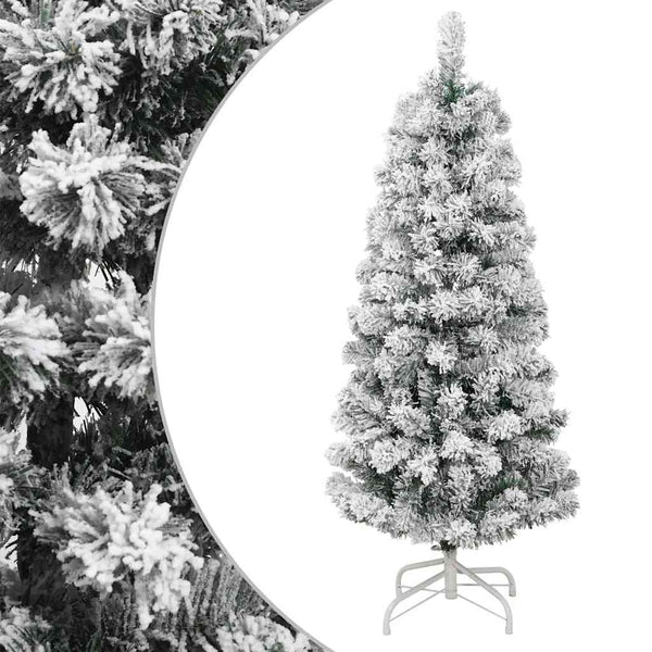 Tekojoulukuusi saranoilla ja lumihuurteella Nasiha 150cm