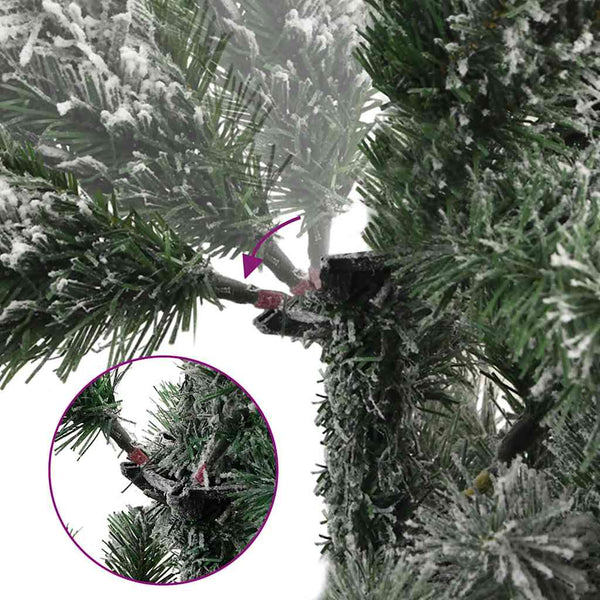 Tekojoulukuusi saranoilla ja lumihuurteella Nasiha 180cm