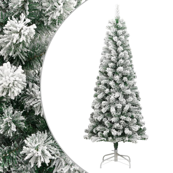 Tekojoulukuusi saranoilla ja lumihuurteella Nasiha 210cm