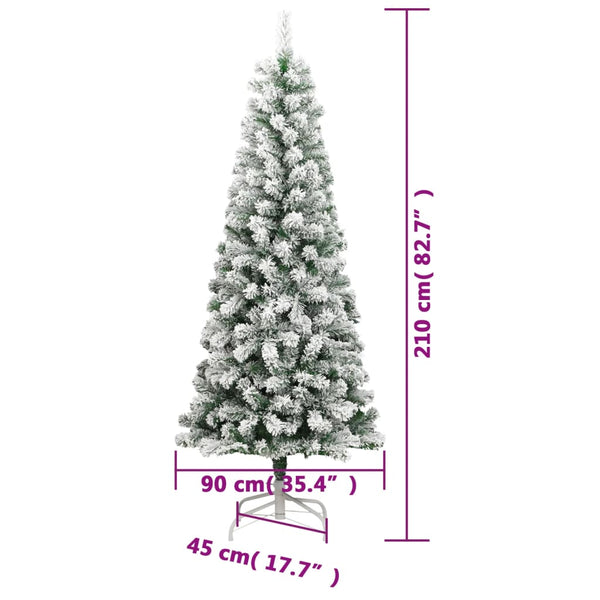 Tekojoulukuusi saranoilla ja lumihuurteella Nasiha 210cm