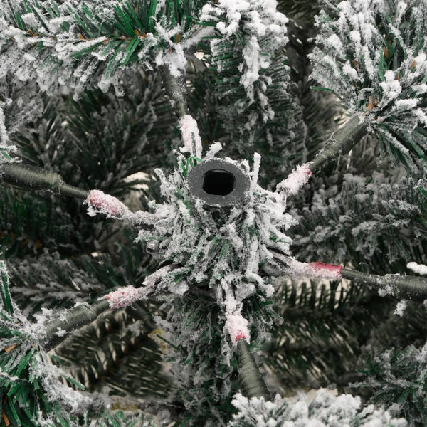 Tekojoulukuusi saranoilla ja lumihuurteella Gestina 150cm