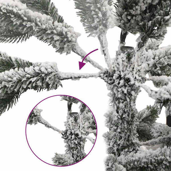 Tekojoulukuusi saranoilla ja lumihuurteella Gestina 180cm