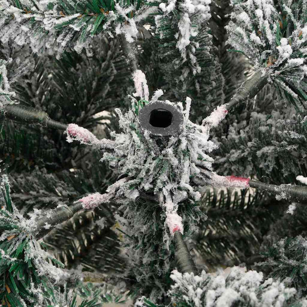 Tekojoulukuusi saranoilla ja lumihuurteella Gestina 180cm