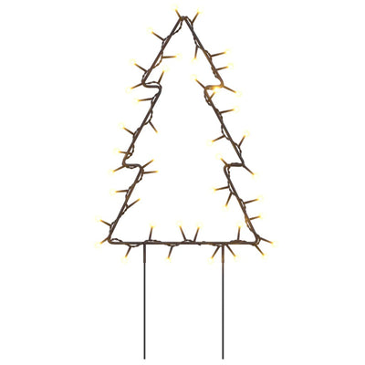 Joulukuusi valokoriste maapiikeillä 3 kpl 50 LED-valoa 30 cm