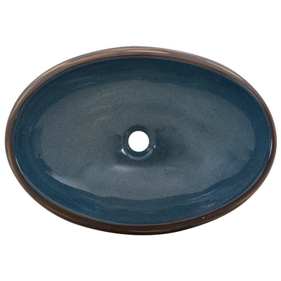 Ruskea/sin. pesuallas työtasolle Tiple 59x40x15cm (keraaminen)