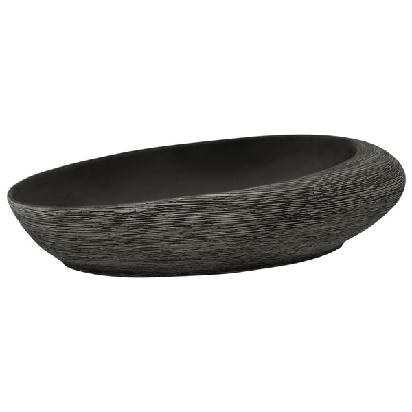Keraaminen pesuallas työtasolle Tiple 59x40x14cm, harmaa musta