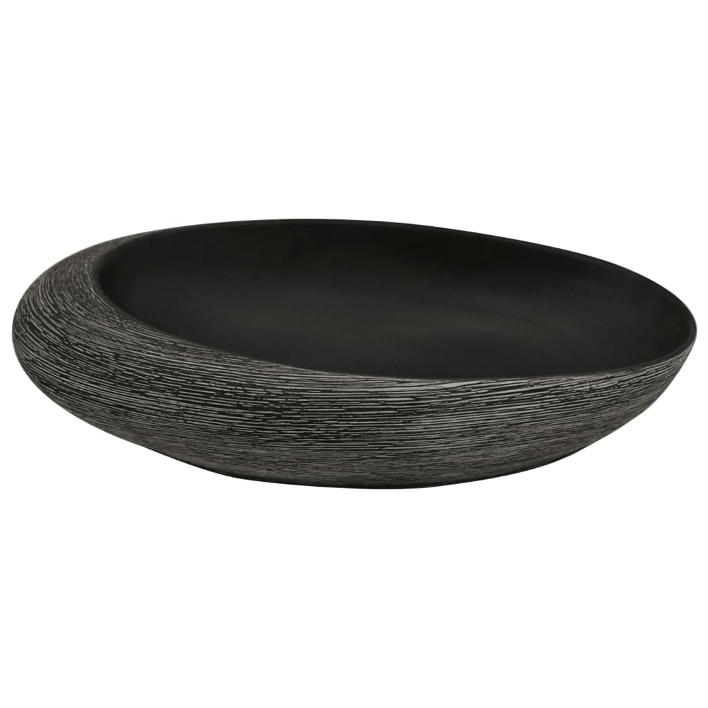 Keraaminen pesuallas työtasolle Tiple 59x40x14cm, harmaa musta