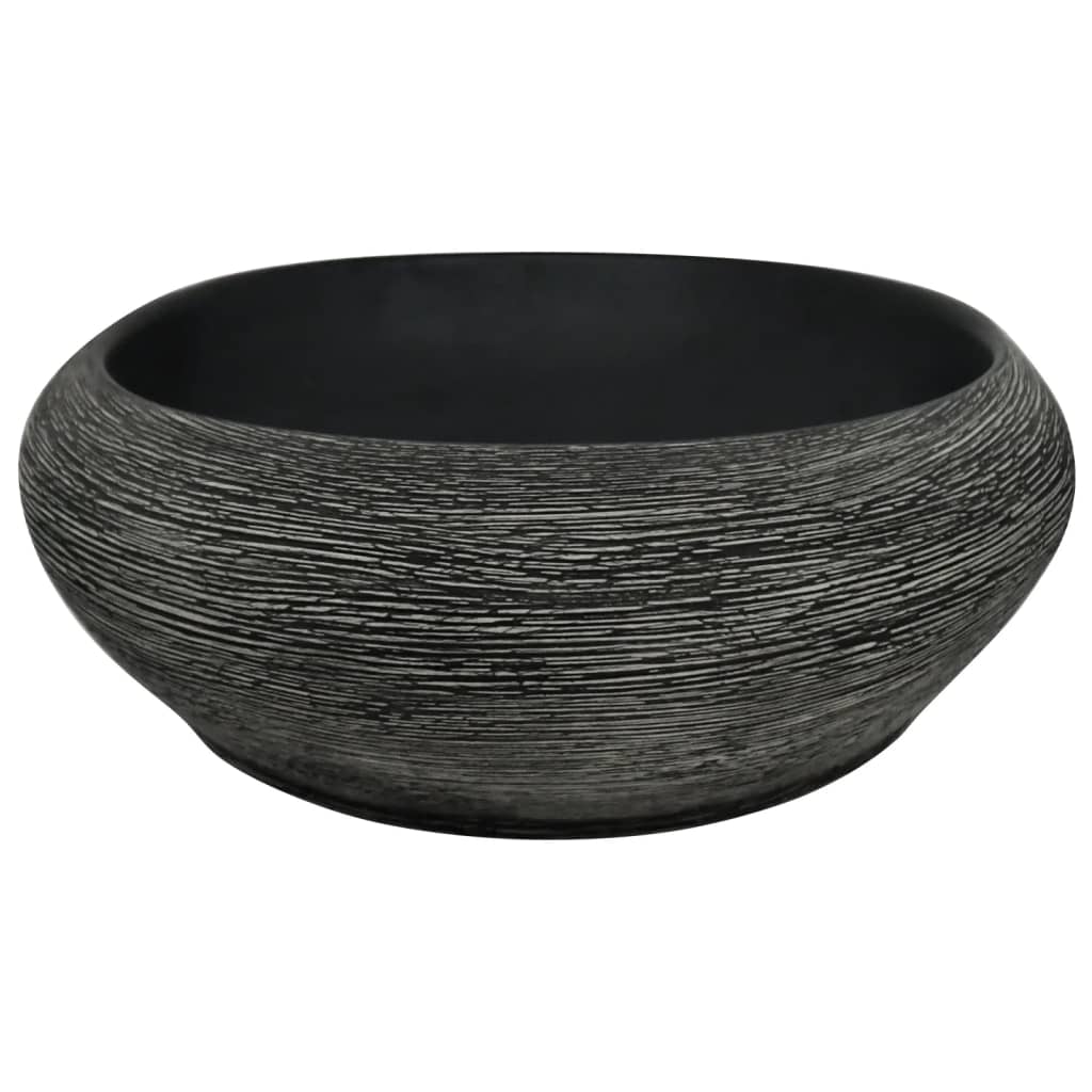 Keraaminen pesuallas työtasolle Tiple 59x40x14cm, harmaa musta