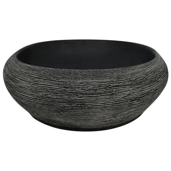 Keraaminen pesuallas työtasolle Tiple 59x40x14cm, harmaa musta