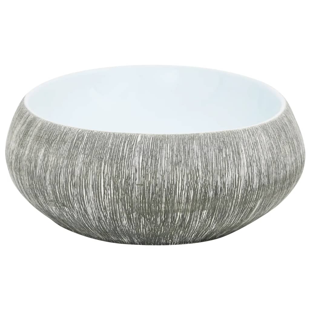 Harmaa/sin. pesuallas työtasolle Tiple 59x40x15cm (keraaminen)