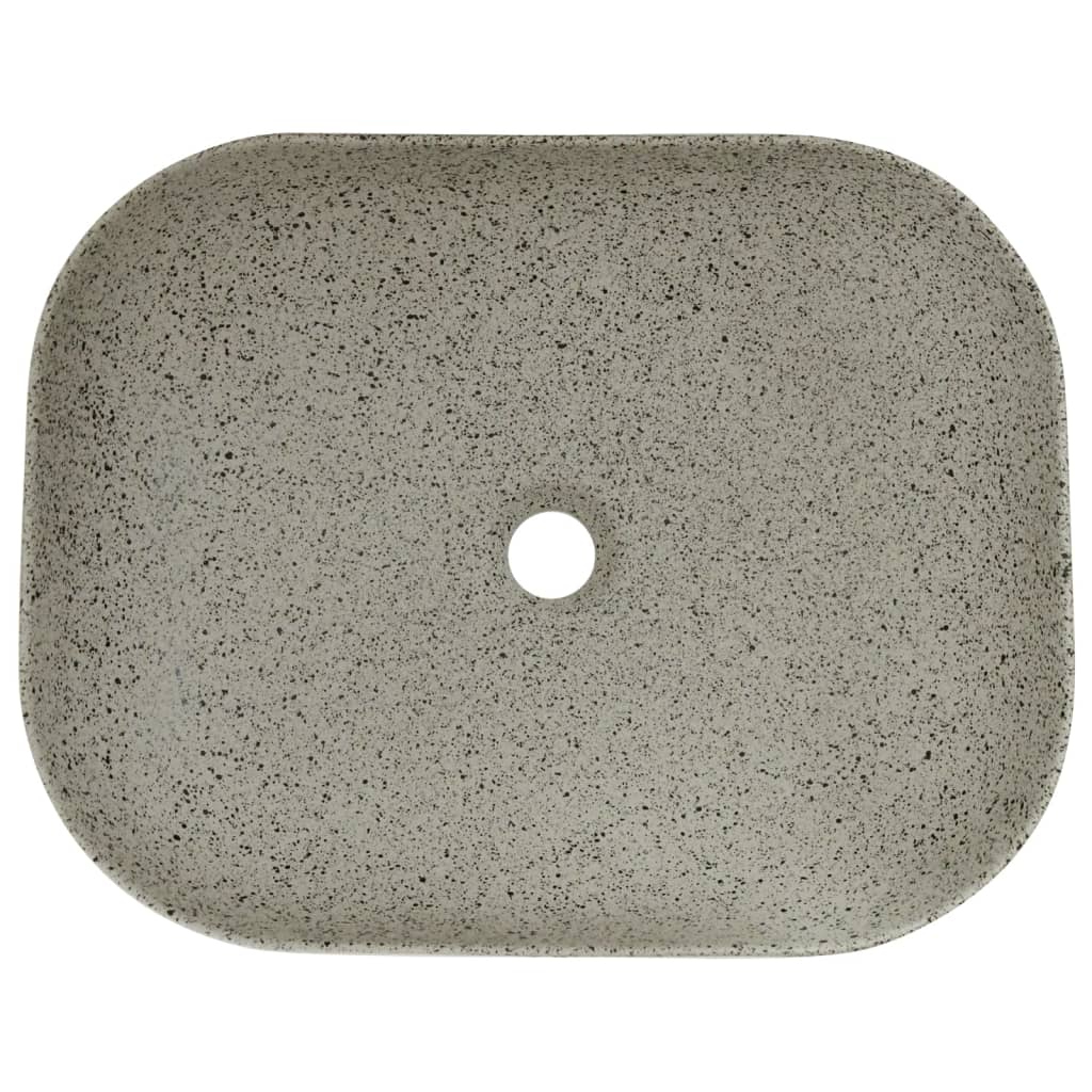 Harmaa pesuallas tasolle Tiple 48x37,5x13,5cm (keraaminen)