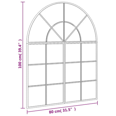 Musta seinäpeili Grozda 80x100cm (kaari rauta)