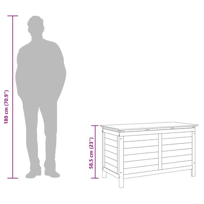 Valkoinen ulkosäilytyslaatikko Cavieta 99x49,5x58,5cm (kuusi)