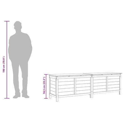 Ulkosäilytyslaatikko Cavieta 198,5x50x56,5cm (kuusi)