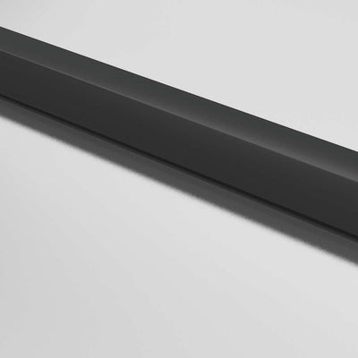 Musta sisäovi ohut Vanzeti 76x201,5cm (karkaistu lasi ja alumiini)