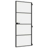 Musta sisäovi ohut Vanzeti 83x201,5cm (karkaistu lasi ja alumiini)