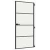 Musta sisäovi ohut Vanzeti 93x201,5cm (karkaistu lasi ja alumiini)
