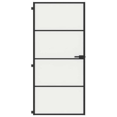 Musta sisäovi ohut Vanzeti 93x201,5cm (karkaistu lasi ja alumiini)