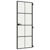Musta sisäovi ohut Vanzeti 76x201,5cm (karkaistu lasi ja alumiini)