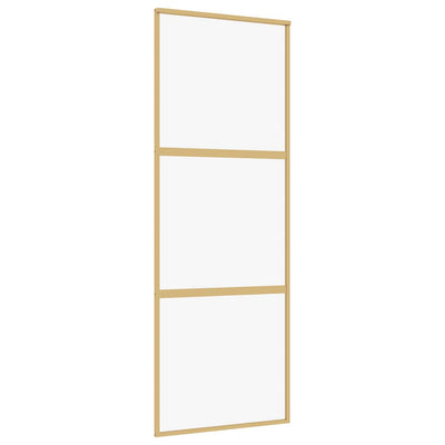 Kulta liukuovi Vanzeti 76x205cm (kirkas esg-lasi ja alumiini)