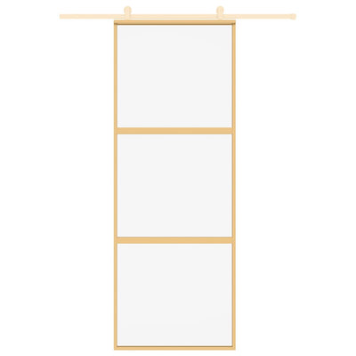 Kulta liukuovi Vanzeti 76x205cm (kirkas esg-lasi ja alumiini)