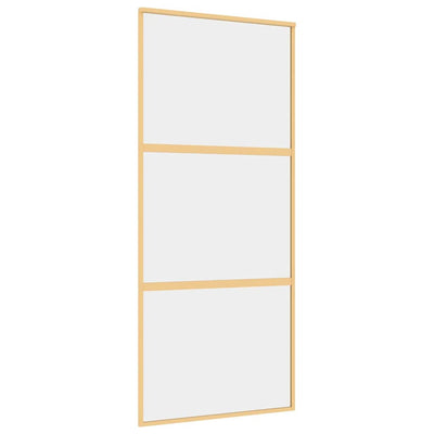 Kulta liukuovi Vanzeti 90x205cm (kirkas esg-lasi ja alumiini)