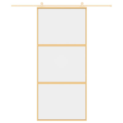 Kulta liukuovi Vanzeti 90x205cm (kirkas esg-lasi ja alumiini)