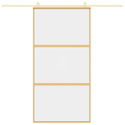 Kulta liukuovi Vanzeti 102,5x205cm (kirkas esg-lasi ja alumiini)