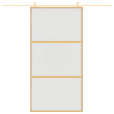 Kulta liukuovi Vanzeti 102,5x205cm (himmeä esg-lasi ja alumiini)