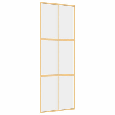 Kulta liukuovi Vanzeti 76x205cm (kirkas esg-lasi ja alumiini)