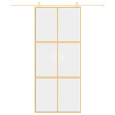 Kulta liukuovi Vanzeti 90x205cm (kirkas esg-lasi ja alumiini)